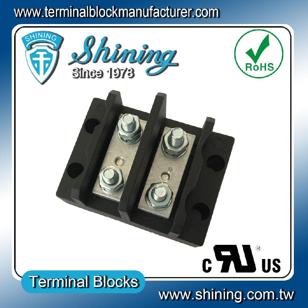 TGP-050-02PLL 600V 50A 2Pole Power Stud Terminal Block