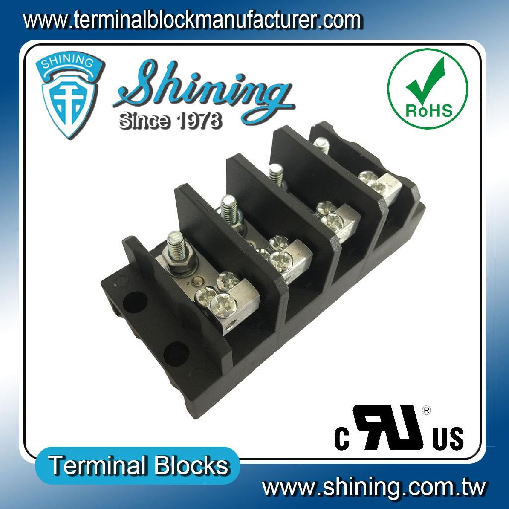 TGP-050-04RLC 600V 50A 4Pole Power Distribution Stud Terminal Block