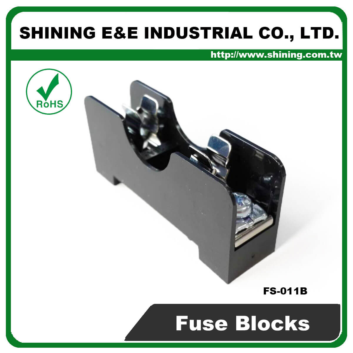 FS-011B For 6x30mm Fuse Din Rail Mounted 600V 10A 1 Way Fuse Block