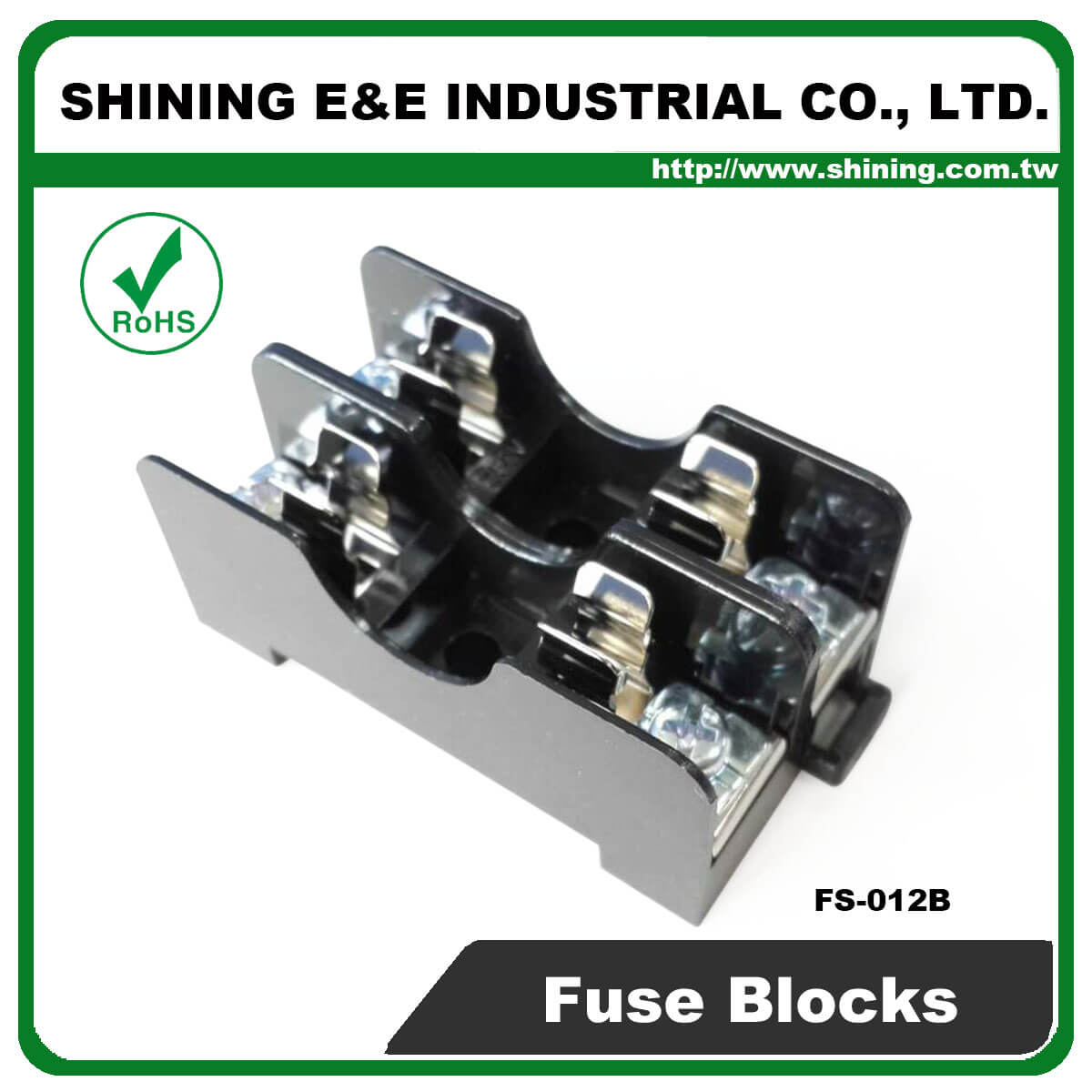 FS-012B For 6x30mm Fuse Din Rail Mounted 600V 10A 2 Way Fuse Block