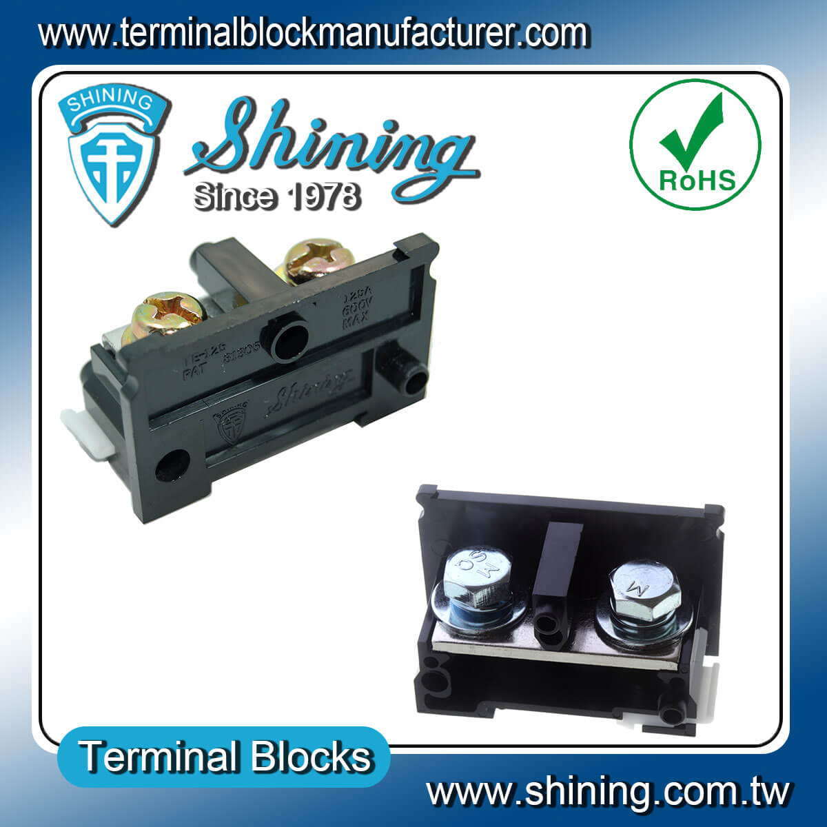 TE-150 35mm Din Rail Mounted Assembly Type 600V 150A Terminal Block