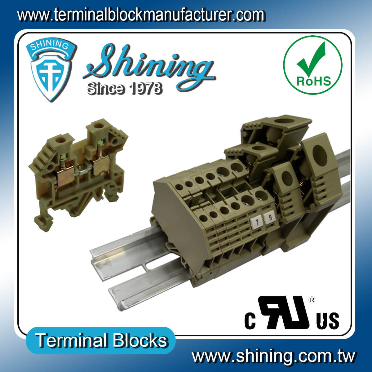 TF-4 Euro Type 4mm Feed Through Terminal Block