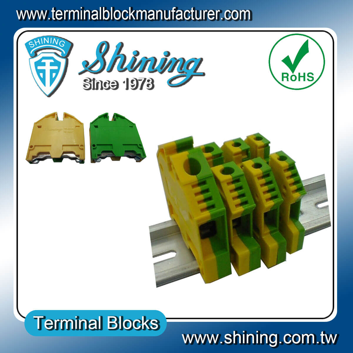 TF-G10 Euro Type 10mm Ground Earthing Terminal Strip