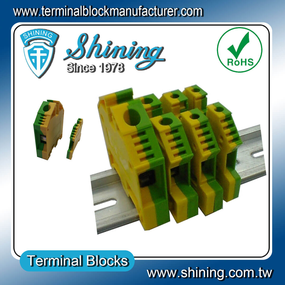 TF-G4 Euro Type 4mm Ground Earthing Terminal Strip