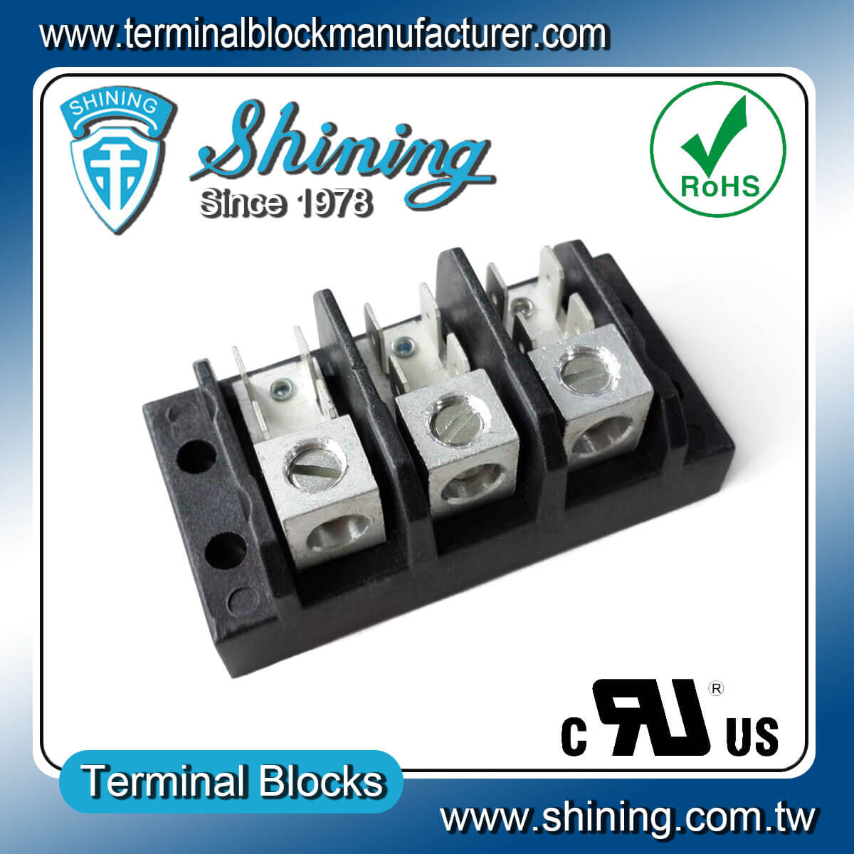 TGP-050-03A1 600V 50A 3Pole Electrical Power Terminal Block