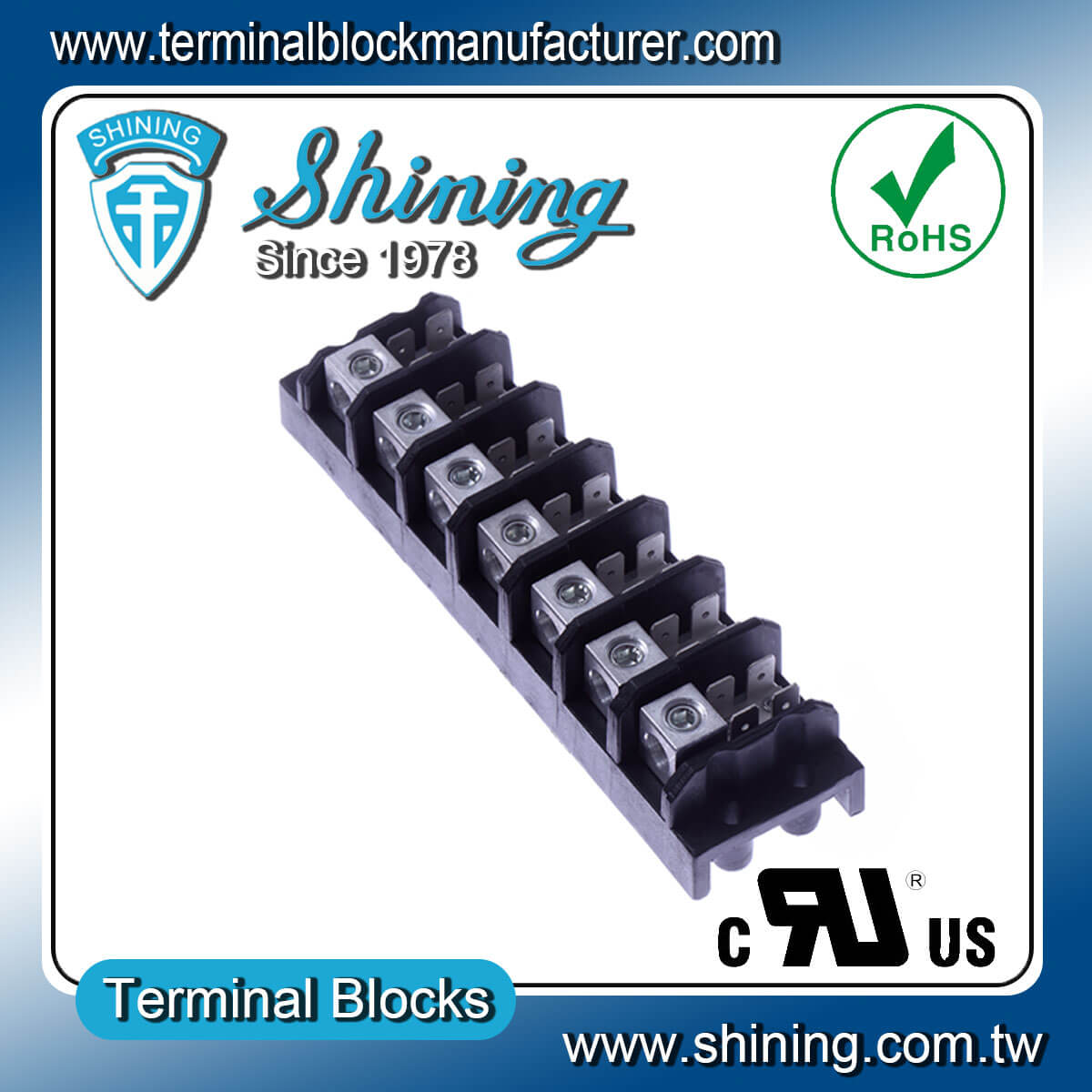 TGP-050-07A 600V 50A 7Pole Electrical Power Terminal Block