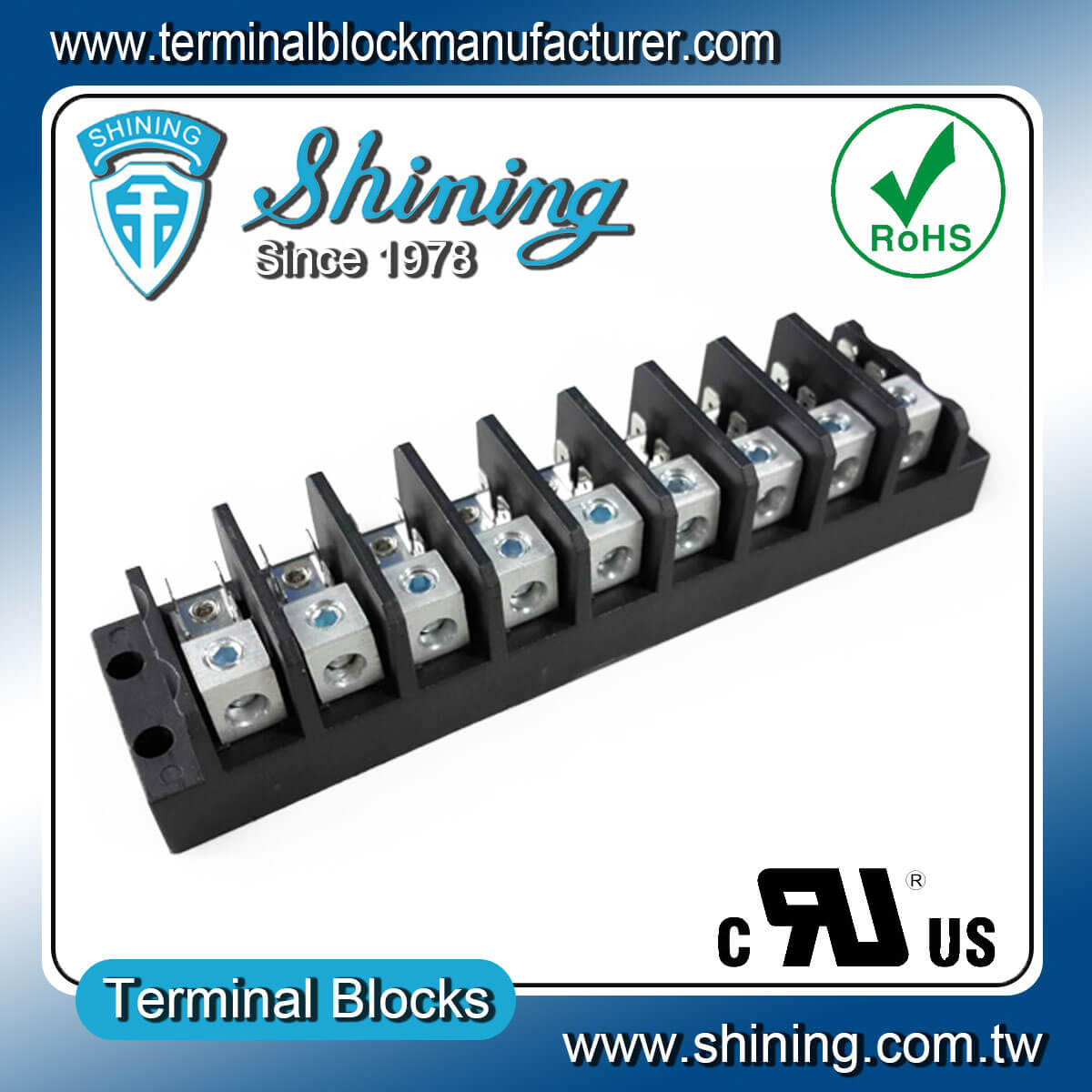 TGP-050-09A 600V 50A 9Pole Electrical Power Terminal Block