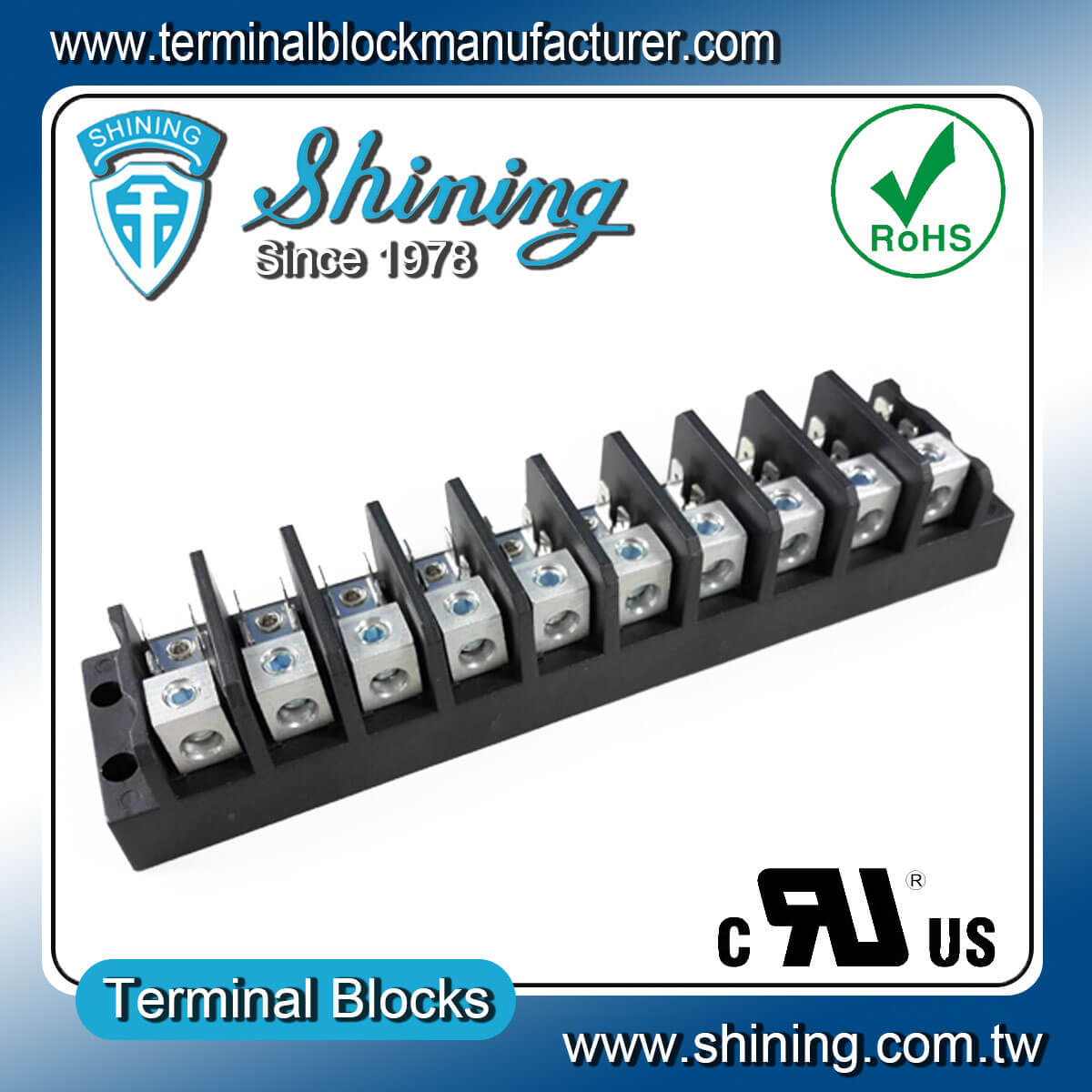 TGP-050-10A 600V 50A 10Pole Electrical Power Terminal Block