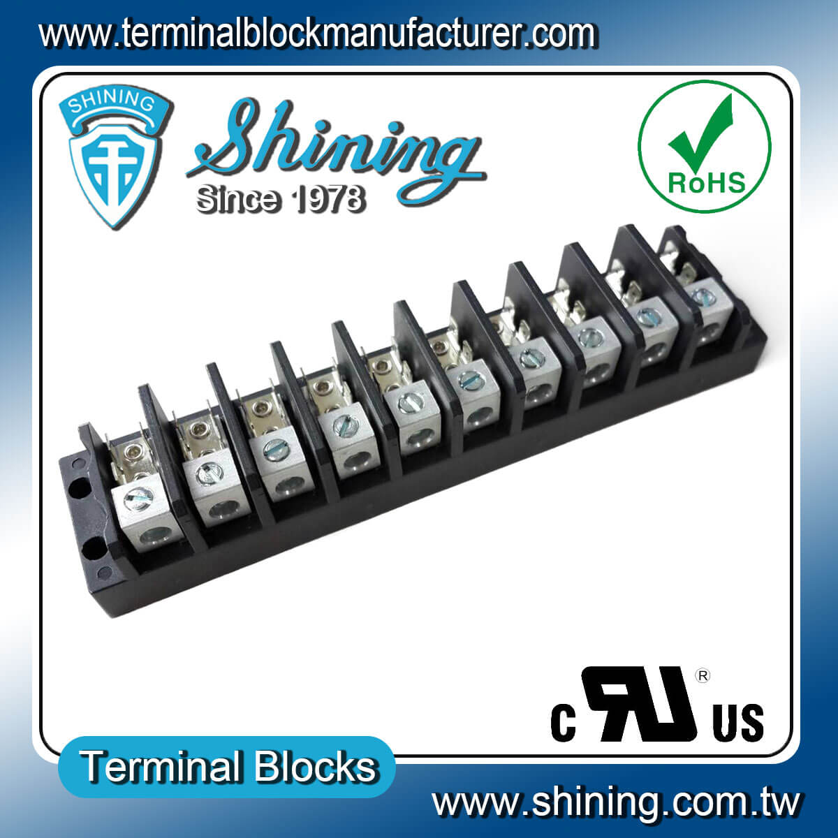 TGP-050-10A1 600V 50A 10Pole Electrical Power Terminal Block