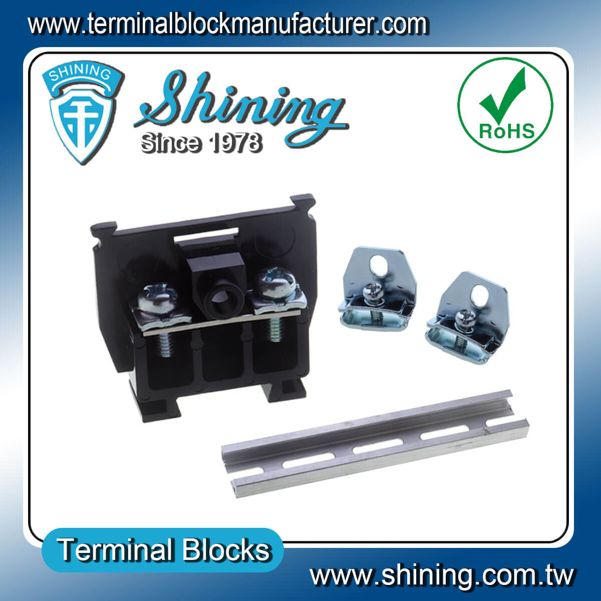 TS-015 25mm Din Rail Mounted Cassette Type 600V 15A Terminal Connector