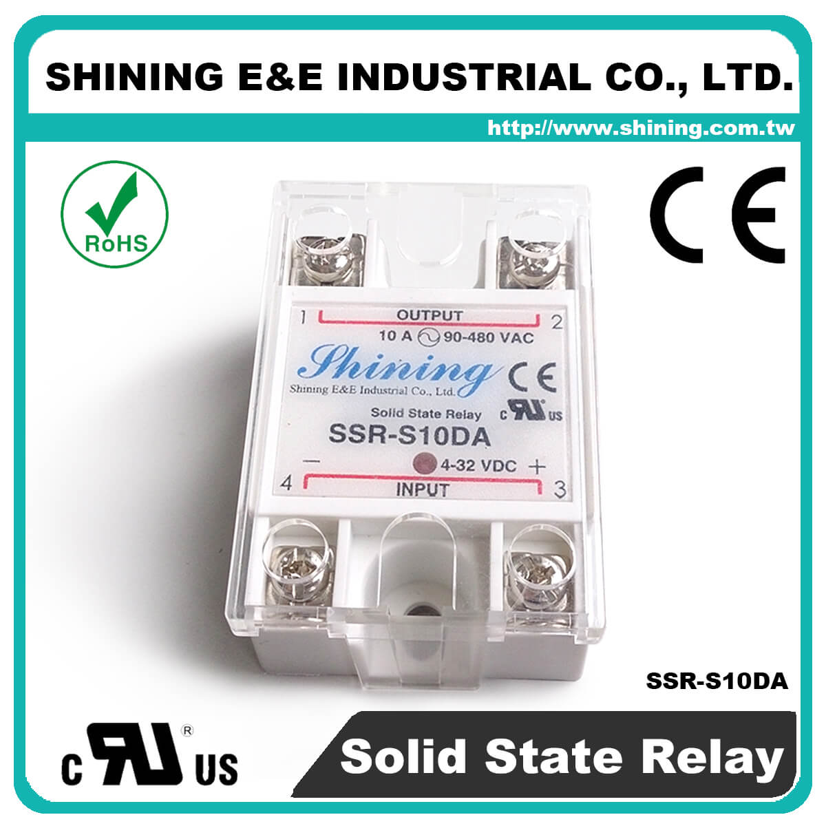 SSR-S10DA DC to AC 10A 280VAC Single Phase Solid State Relay