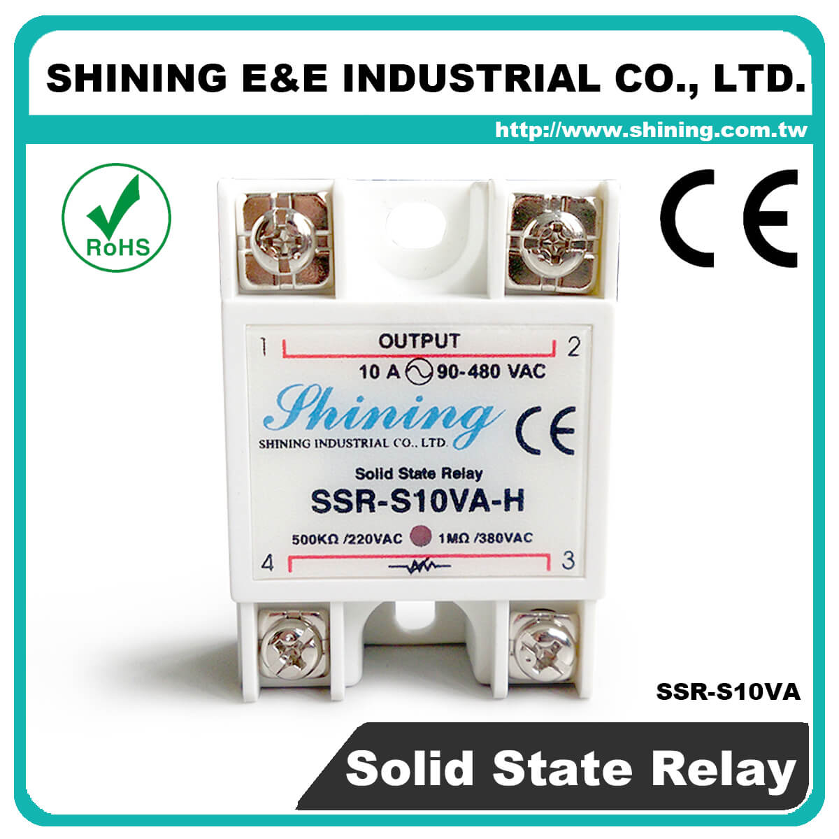 SSR-S10VA-H VR to AC 10A 480VAC Single Phase Solid State Relay