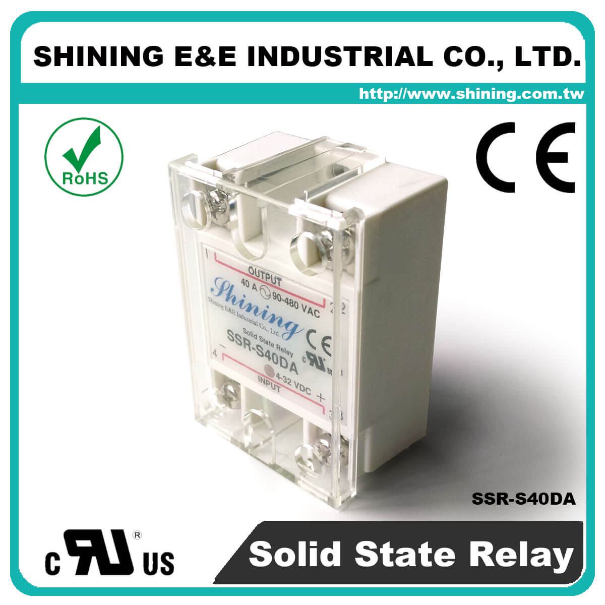 SSR-S40DA DC to AC 40A 280VAC Single Phase Solid State Relay