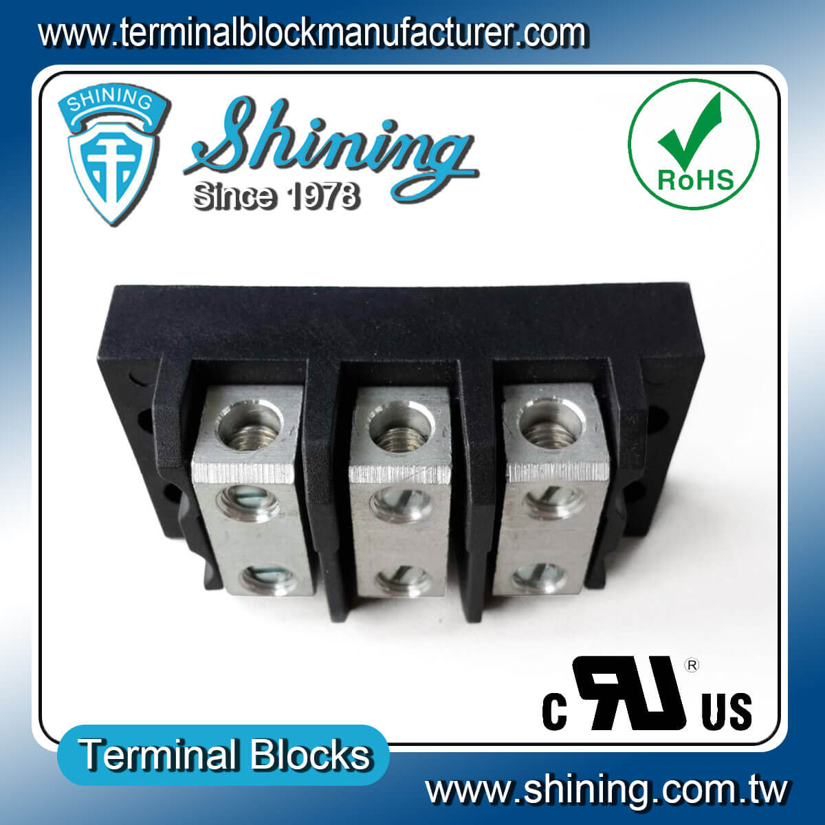 TGP-050-03BSS 600V 50A 3Way Power SplicerTerminal Block