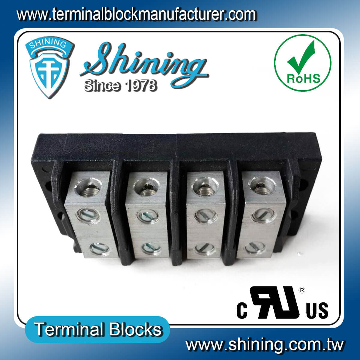 TGP-050-04BSS 600V 50A 4Way Power SplicerTerminal Block