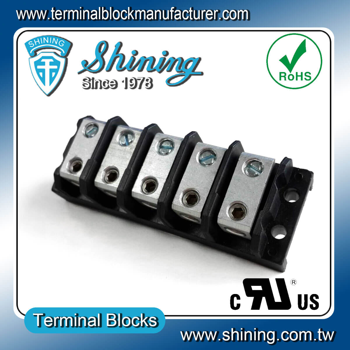 TGP-050-05BHS 600V 50A
 5Way Power SplicerTerminal Block