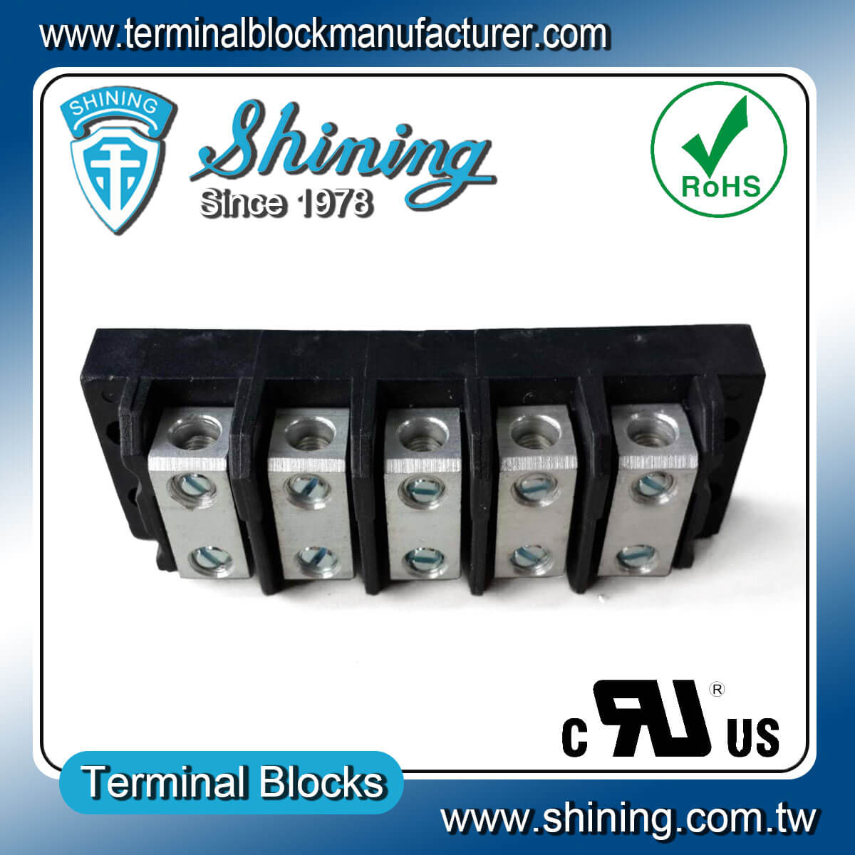 TGP-050-05BSS 600V 50A 5Way Power SplicerTerminal Block