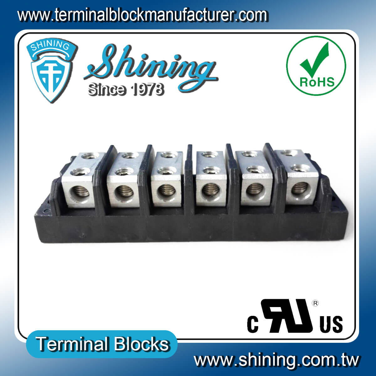 TGP-050-06BHH 600V 50A 6Way Power SplicerTerminal Block