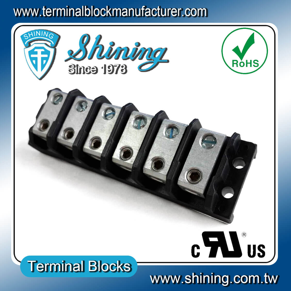 TGP-050-06BHS 600V 50A
 6Way Power SplicerTerminal Block