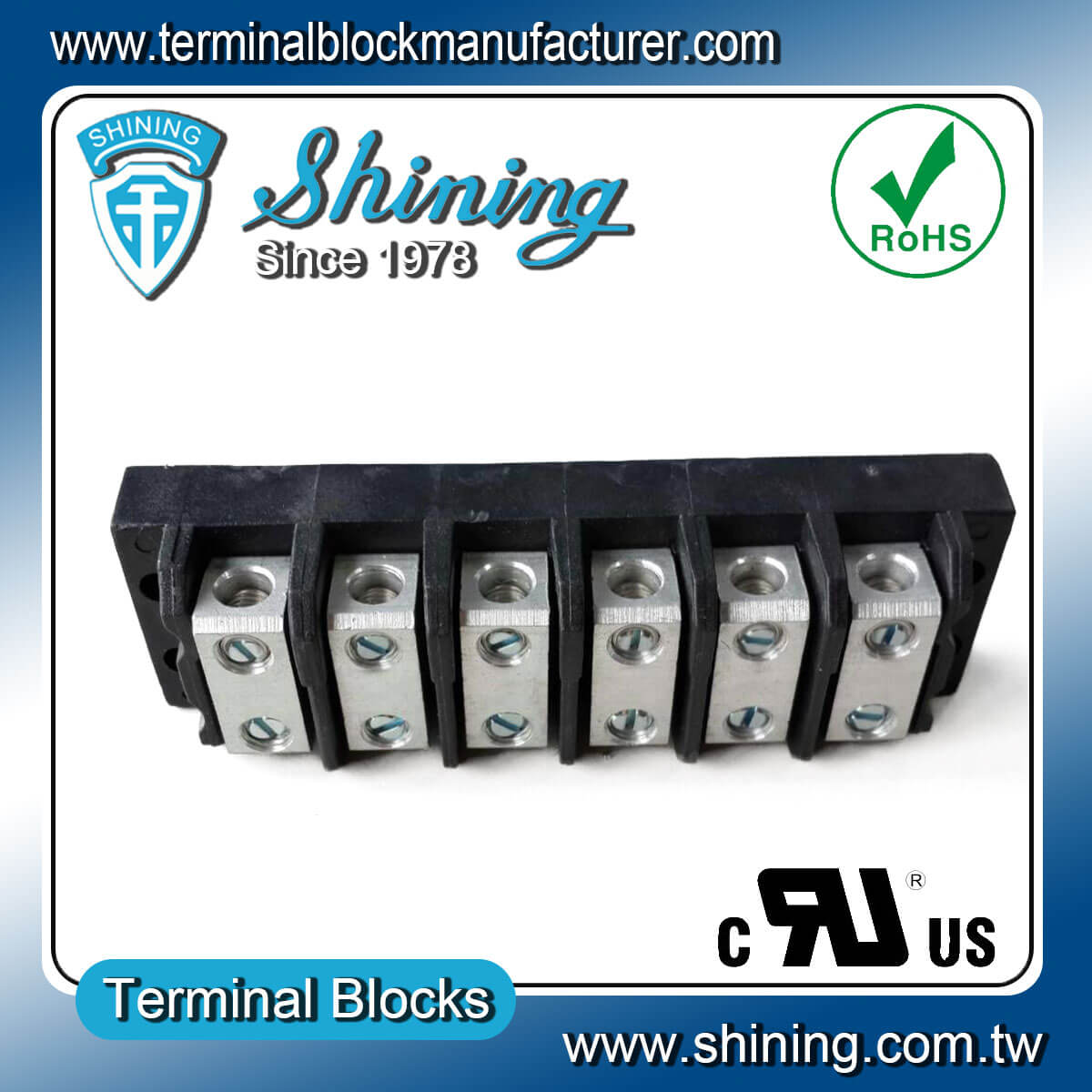 TGP-050-06BSS 600V 50A 6Way Power SplicerTerminal Block