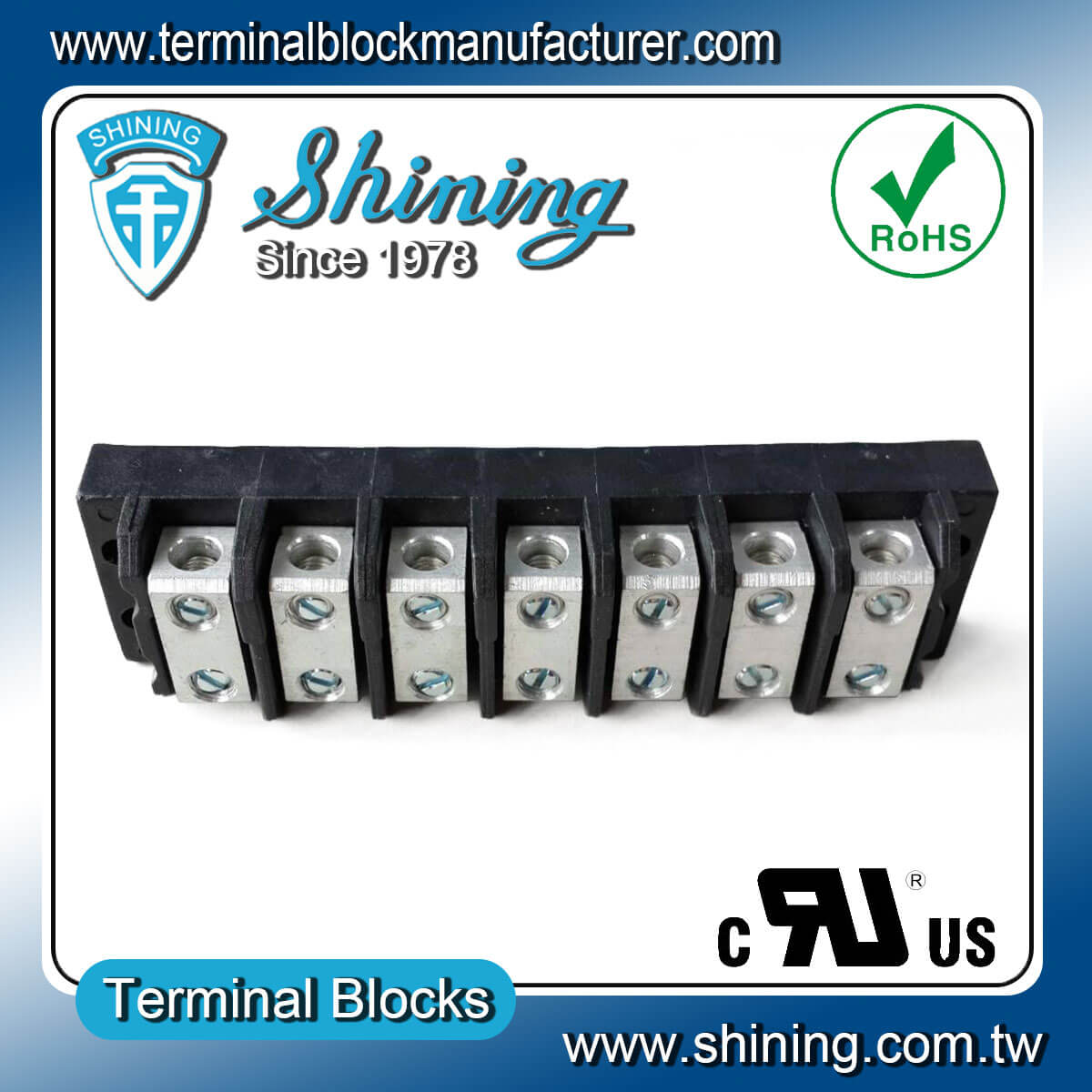 TGP-050-07BSS 600V 50A 7Way Power SplicerTerminal Block