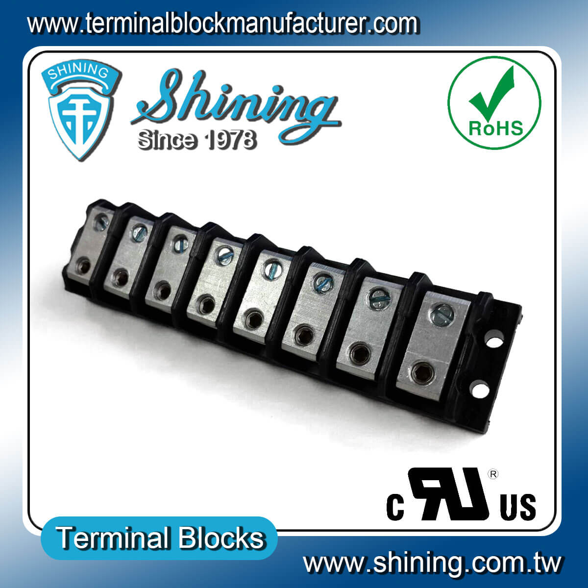 TGP-050-08BHS 600V 50A
 8Way Power SplicerTerminal Block