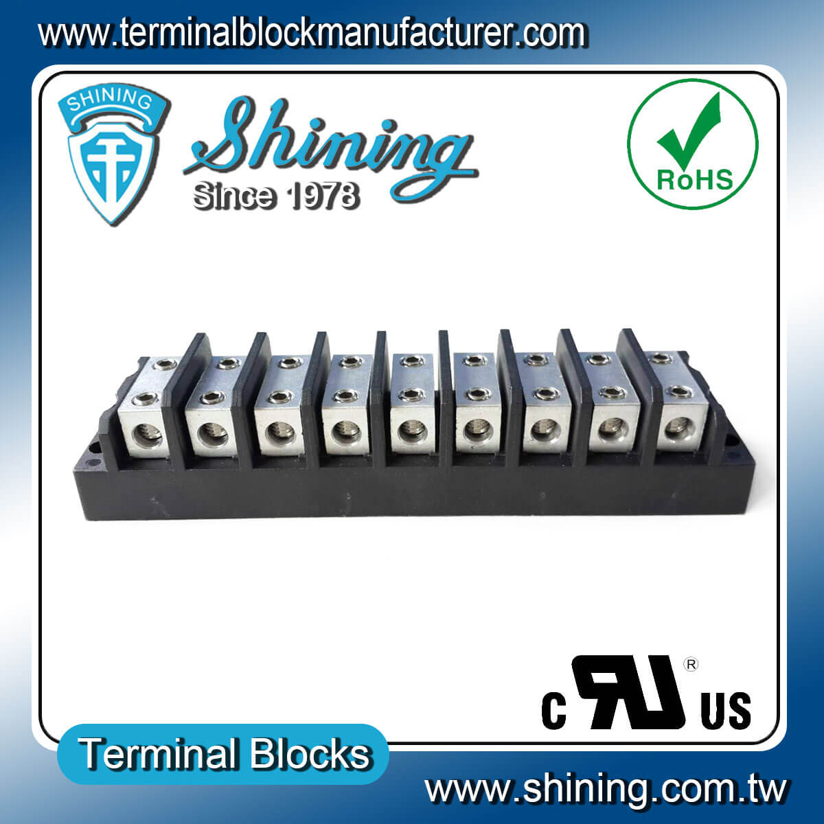 TGP-050-09BHH 600V 50A 9Way Power SplicerTerminal Block