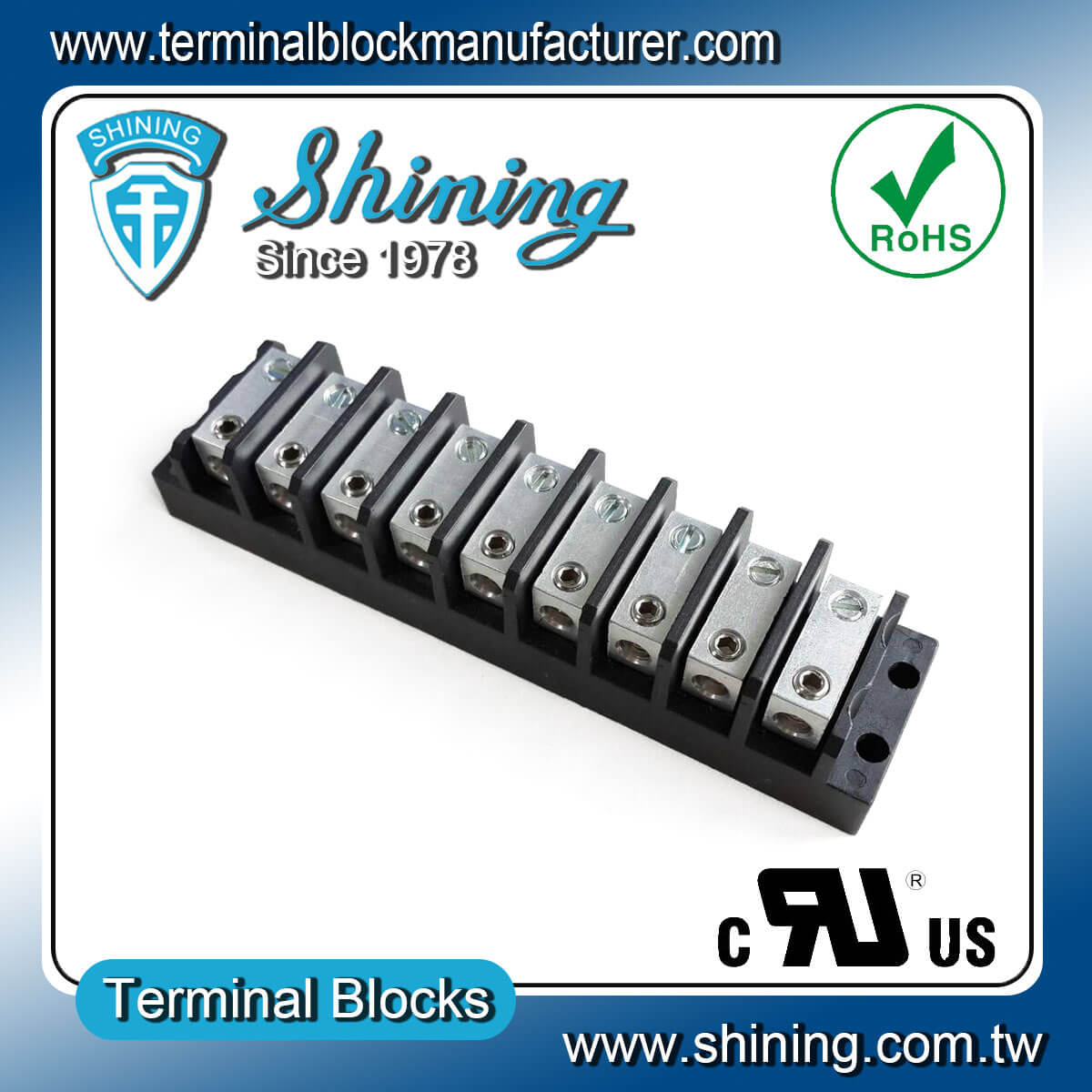 TGP-050-09BHS 600V 50A
 9Way Power SplicerTerminal Block