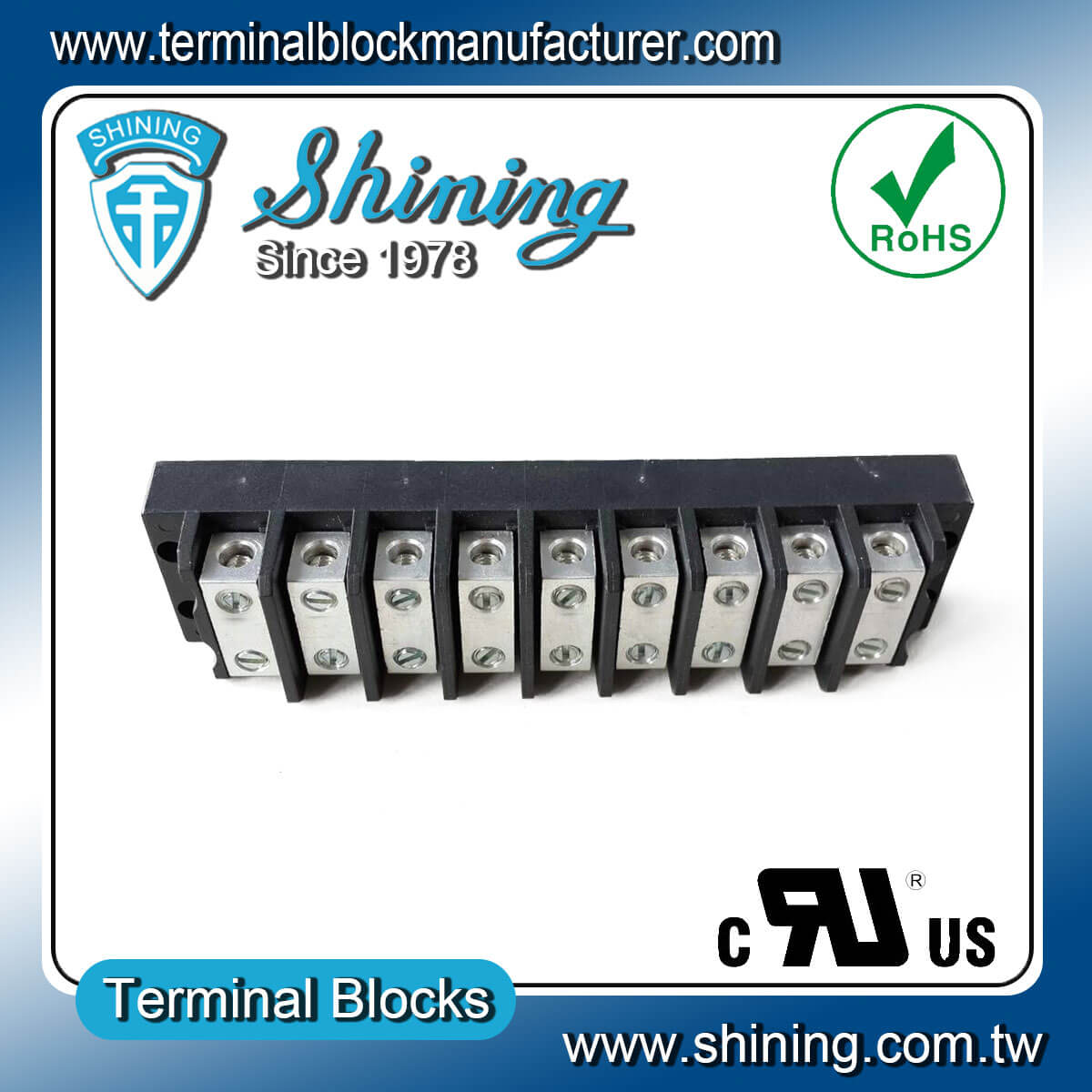 TGP-050-09BSS 600V 50A 9Way Power SplicerTerminal Block