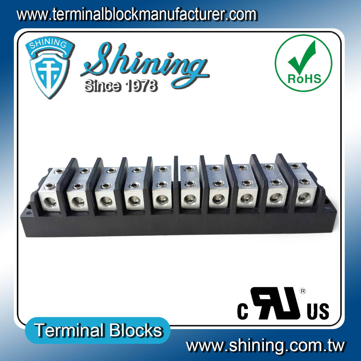 TGP-050-10BHH 600V 50A 10Way Power SplicerTerminal Block