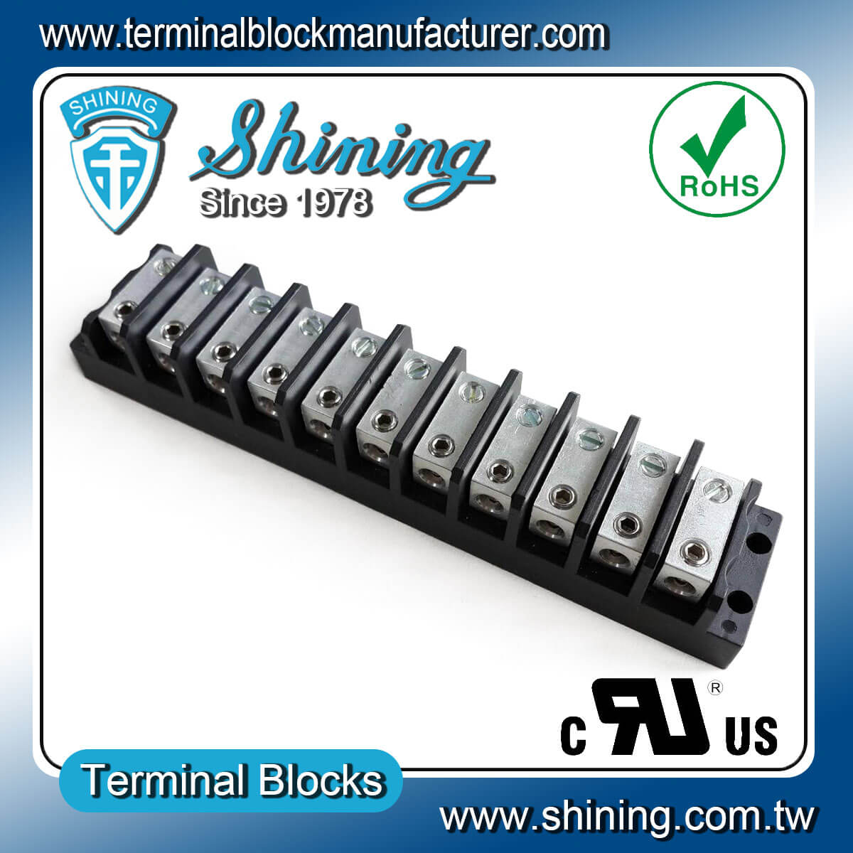 TGP-050-11BHS 600V 50A
 11Way Power SplicerTerminal Block