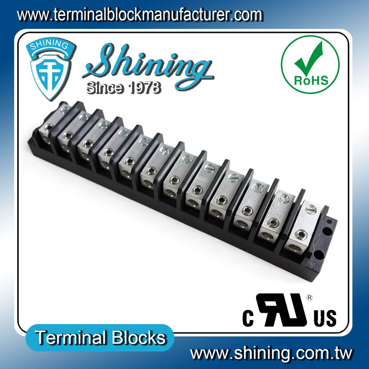 TGP-050-12BHS 600V 50A
 12Way Power SplicerTerminal Block